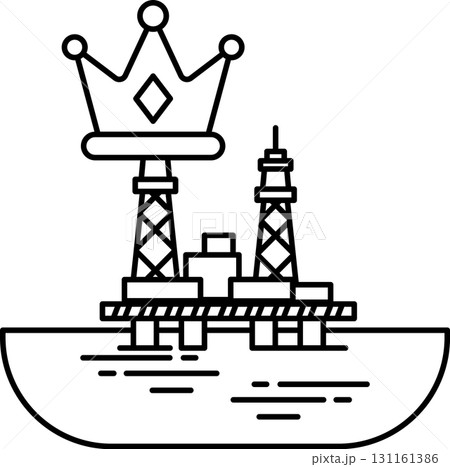 A black and white drawing of a king and a ship A black and white drawing of a king and a ship 131161386