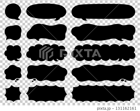 各種寬度的語音氣泡輪廓框架集 各種寬度的語音氣泡輪廓框架集 131162161