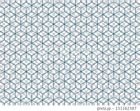 藍色の六角形の重なりの背景 131162387