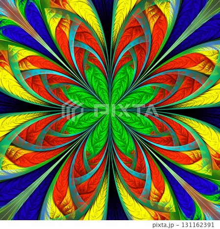 Beautiful multicolored fractal flower. Collection - frosty pattern. You can use it for invitations, notebook covers, phone case, postcards, cards, wallpapers. Artwork for creative design, art. Beautiful multicolored fractal flower. Collection - frosty pattern. You can use it for invitations, notebook covers, phone case, postcards, cards, wallpapers. Artwork for creative design, art. 131162391