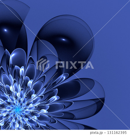 Beautiful blue flower in fractal design. Artwork for creative design, art and entertainment. 131162395