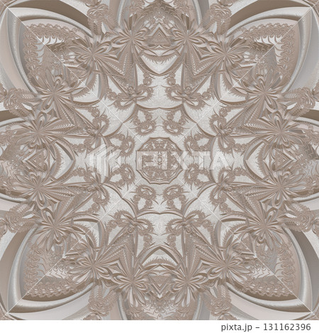 Fractal pattern in the style of stucco bas-relief on a gray stone wall Fractal pattern in the style of stucco bas-relief on a gray stone wall 131162396