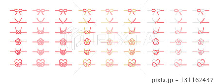 ラインが編集可能な水引きセット,水引きの紐のデザイン3種類入り(一重、二重、三重) ラインが編集可能な水引きセット,水引きの紐のデザイン3種類入り(一重、二重、三重) 131162437