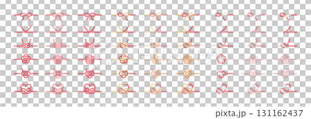 ラインが編集可能な水引きセット,水引きの紐のデザイン3種類入り(一重、二重、三重) ラインが編集可能な水引きセット,水引きの紐のデザイン3種類入り(一重、二重、三重) 131162437