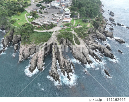 福井県 東尋坊から見る絶景の景色 ドローン空撮 福井県 東尋坊から見る絶景の景色 ドローン空撮 131162465