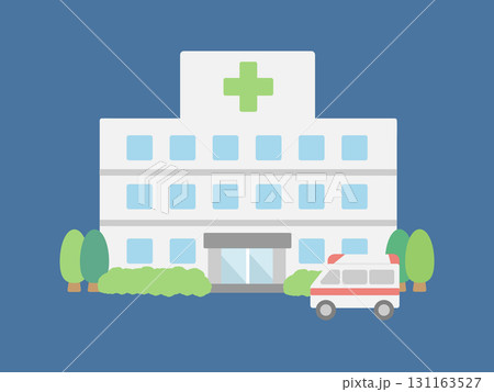 病院 救急車 建物 イラスト 131163527