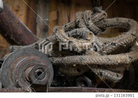 Rope and metal rural object Rope and metal rural object 131163901