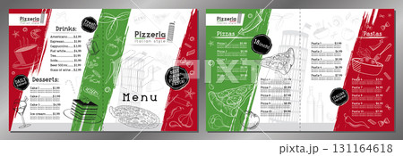 Italian pizza and pasta menu - 2x letter format Italian pizza and pasta menu - 2x letter format 131164618