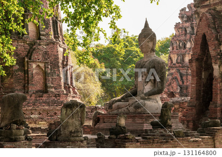 Wat Mahathat temple during early evening time in Thailand 131164800