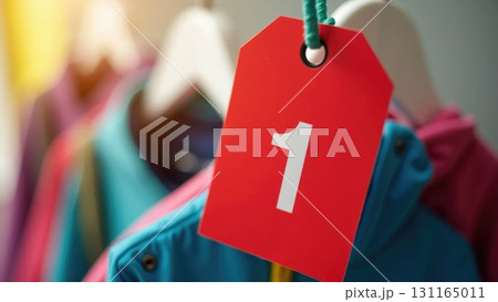 Colorful Plastic Coat Tag on Hanger, Fun Back-to-School Theme 131165011