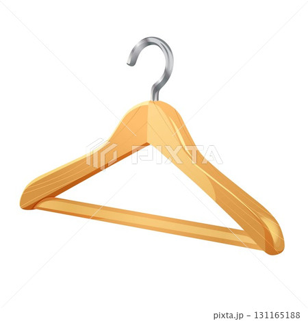 wooden hanger clothes realistic style wooden hanger clothes realistic style 131165188