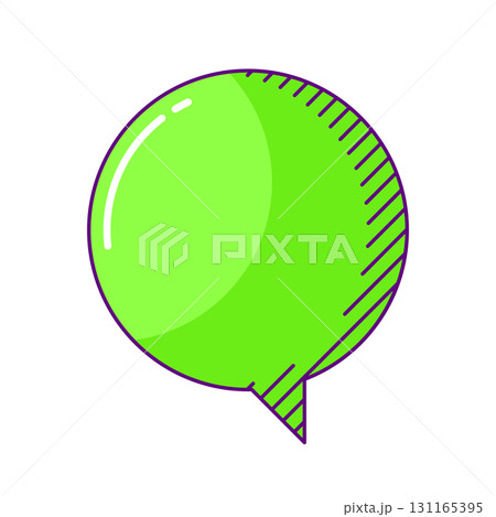 Speech bubble in line art style. Decorative abstract background. 131165395