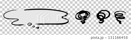 A set of comic icons and speech bubbles for vague anxiety and dissatisfaction, vector 131166458