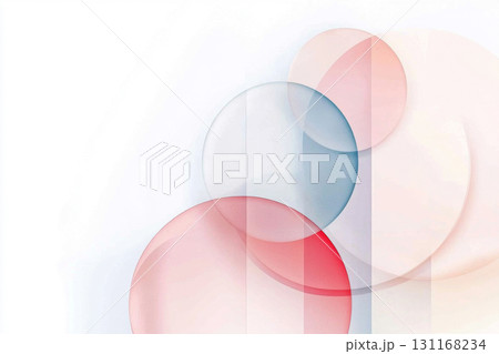 Pastel circular abstract shapes on white background Pastel circular abstract shapes on white background 131168234