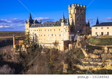 impressive Alcazar castle in Segovia, Spain impressive Alcazar castle in Segovia, Spain 131168562