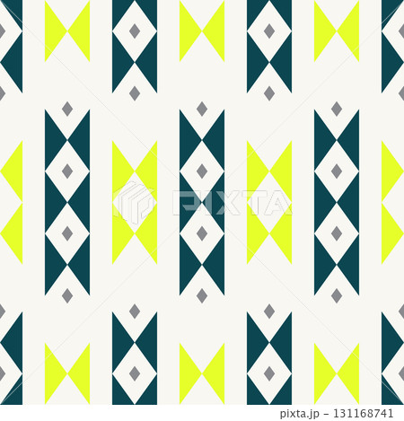 Seamless ethnic geometric pattern with tribal and cultural style, perfect for textile, fabric, wallpaper, and modern decorative backgrounds. Seamless ethnic geometric pattern with tribal and cultural style, perfect for textile, fabric, wallpaper, and modern decorative backgrounds. 131168741