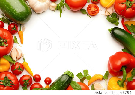夏野菜の色々なフレーム 131168794