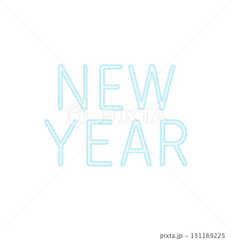 New year text isolated on transparent background, concept for celebrations 131169225