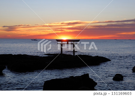 日の出/茨城県 大洗海岸 日の出/茨城県 大洗海岸 131169603