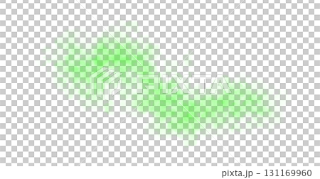 Light green to dark green smoke texture with transparent background template or mockup for visual projects 131169960