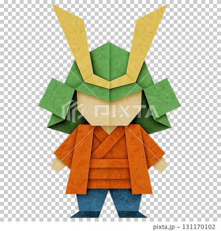 戰士娃娃3D摺紙風格插圖 131170102