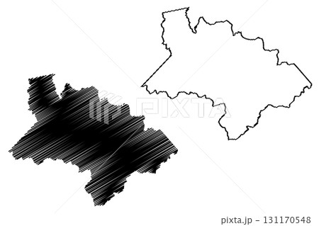 Itapiuna municipality (Ceara state, Municipalities of Brazil, Federative Republic of Brazil) map vector illustration, scribble sketch Itapiuna map 131170548
