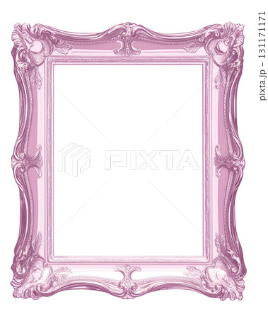 Decorative pink vintage frame suitable for artwork, photos, or crafts with ornate details 131171171