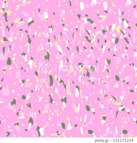 Geometric terrazzo seamless pattern. Abstract colourful modern background. Stone fashion design for web and print. Venetian tile, flooring home decor. Chaotic pastel texture Geometric terrazzo seamless pattern. Abstract colourful modern background. Stone fashion design for web and print. Venetian tile, flooring home decor. Chaotic pastel texture 131171224