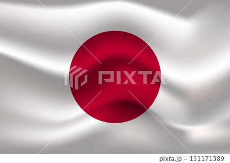Flag of Japan. Japanese national symbol in official colors. Template icon. Abstract vector background 131171389