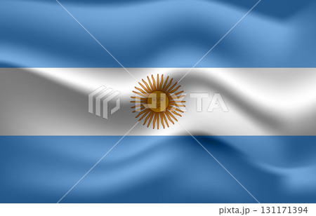 Flag of Argentina. Argentine national symbol in official colors. Template icon. Abstract vector background Flag of Argentina. Argentine national symbol in official colors. Template icon. Abstract vector background 131171394