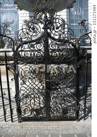 iron decorate decorative black gate on the market in Poland iron decorate decorative black gate on the market in Poland 131171484
