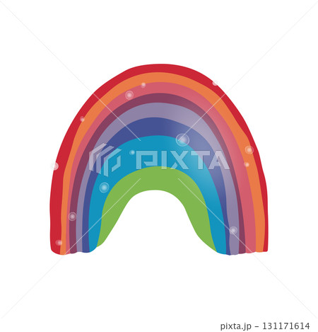 Rainbow icon on a transparent background. Detailed isolated symbol. Cute vector illustration. Scandinavian doodle style Rainbow icon on a transparent background. Detailed isolated symbol. Cute vector illustration. Scandinavian doodle style 131171614