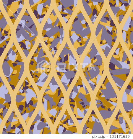 Arabic arabesque seamless pattern with colorful elements. Geometric background. Design greeting card for Ramadan Kareem, Islamic ornamental colorful detail of mosaic. Vector illustration 131171639