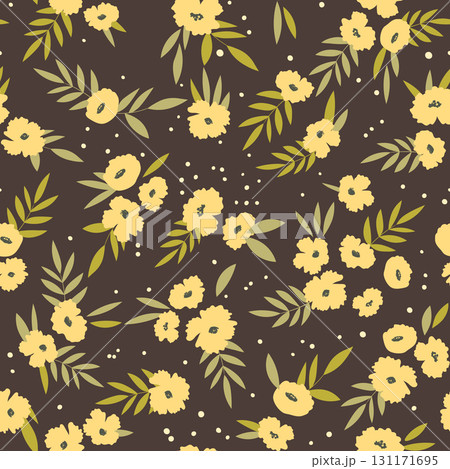Seamless floral pattern based on traditional folk art ornaments. Colorful flowers on color background. Scandinavian style. Sweden nordic style. Vector illustration. Simple minimalistic pattern Seamless floral pattern based on traditional folk art ornaments. Colorful flowers on color background. Scandinavian style. Sweden nordic style. Vector illustration. Simple minimalistic pattern 131171695