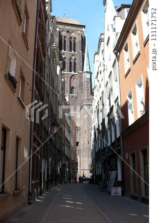 tenements in the alley of the old town in Gdansk Poland 131171752
