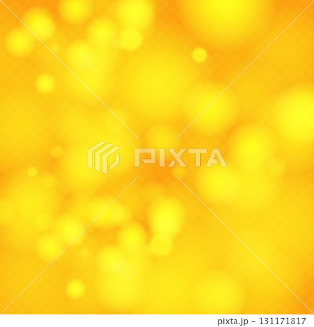 Abstract golden shining bokeh isolated on transparent background. Lights and sparks glitter glowing effect. Lens flare Christmas or New Year holiday card 131171817