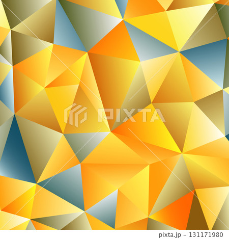 Polygonal rainbow mosaic background. Abstract low poly vector illustration. Triangular pattern, copy space. Template geometric business design with triangle for poster, banner, card, flyer 131171980