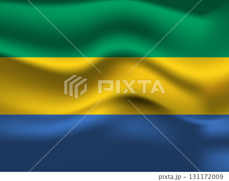 Flag of Gabon. National symbol in official colors. Template icon. Abstract vector background Flag of Gabon. National symbol in official colors. Template icon. Abstract vector background 131172009