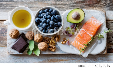 Wellness photography featuring superfoods for memory and focus. 131172015