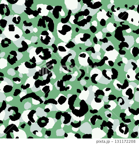Abstract modern leopard seamless pattern. Animals trendy background. Color decorative vector stock illustration for print, card, postcard, fabric, textile. Modern ornament of stylized skin 131172208