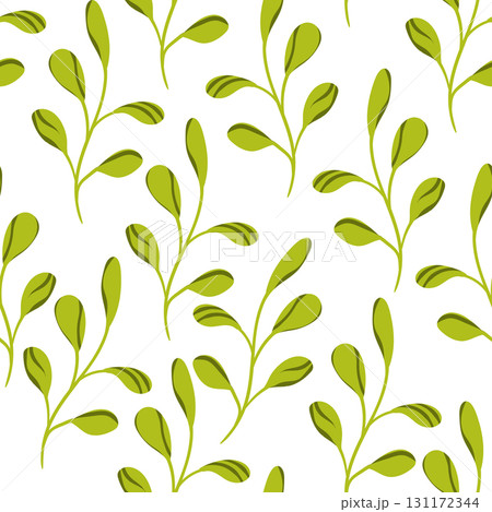 Floral seamless with hand drawn color exotic leaves. Cute autumn background. Tropic green branches. Modern floral compositions. Fashion vector illustration for wallpaper, fabric, textile Floral seamless with hand drawn color exotic leaves. Cute autumn background. Tropic green branches. Modern floral compositions. Fashion vector illustration for wallpaper, fabric, textile 131172344