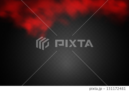 Color smoke effect background. Realistic decorative fog in the air, vapor, creeping smoke puff. Layout of cloudy smog. Transparency vector illustration 131172481