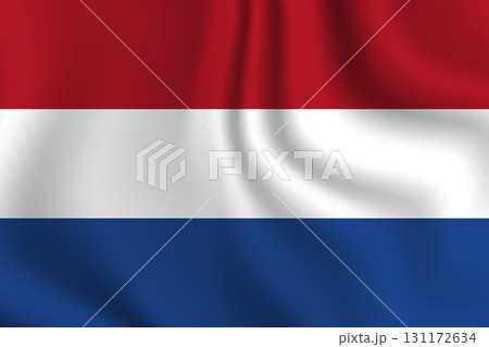 Flag of Netherlands. National symbol in official colors. Template icon. Abstract vector background 131172634