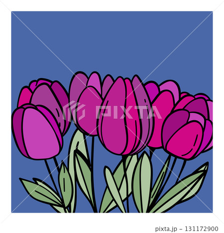 Summer illustration with flowers. Happy birthday, holiday, celebration greeting and invitation card. Colorful floral banner, postcard. Modern floral compositions. Copy space 131172900