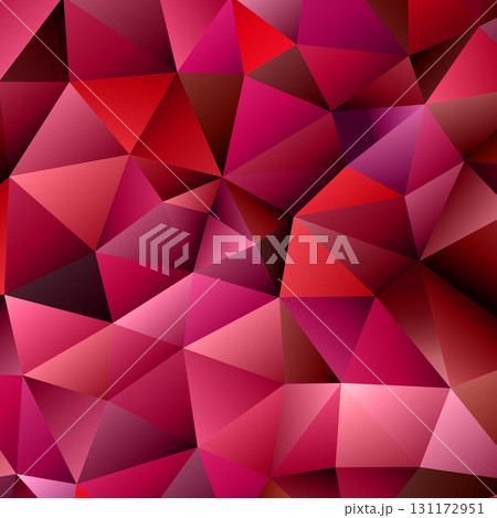 Polygonal rainbow mosaic background. Abstract low poly vector illustration. Triangular pattern, copy space. Template geometric business design with triangle for poster, banner, card, flyer 131172951