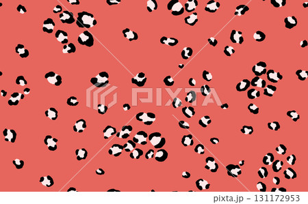 Abstract modern leopard seamless pattern. Animals trendy background. Color decorative vector stock illustration for print, card, postcard, fabric, textile. Modern ornament of stylized skin 131172953