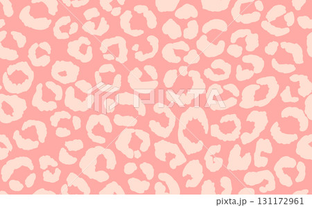 Abstract modern leopard seamless pattern. Animals trendy background. Color decorative vector stock illustration for print, card, postcard, fabric, textile. Modern ornament of stylized skin 131172961