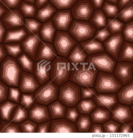 Abstract modern turtle shell seamless pattern. Animals trendy background. Brown tortoise decorative vector illustration for print, fabric, textile. Modern ornament of stylized skin 131172965