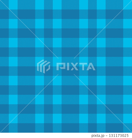 Blue Scotland textile seamless pattern. Fabric texture check tartan plaid. Abstract geometric background for cloth, card, fabric. Monochrome graphic repeating design. Modern squared ornament. 131173025