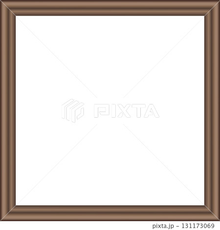 Squared golden vintage wooden frame for your design. Vintage cover. Place for text. Vintage antique gold beautiful rectangular frames. Template vector illustration 131173069